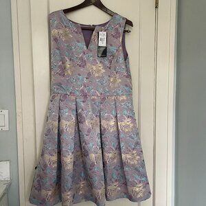 Be by Chetta B Dress Lavender Gold Pleated Fairy Princess Formal Prom Size 16